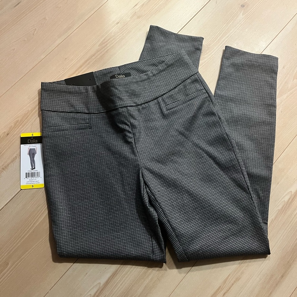 Brand new skinny pants, blue and grey pattern